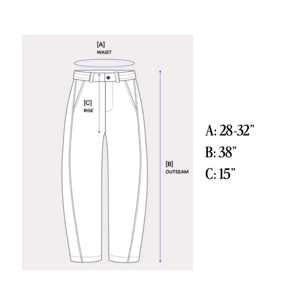 “mixed-denim” Barrel Pants