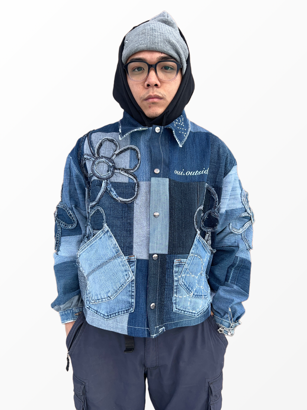 “Flowers-Denim” jacket