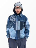 “Flowers-Denim” jacket