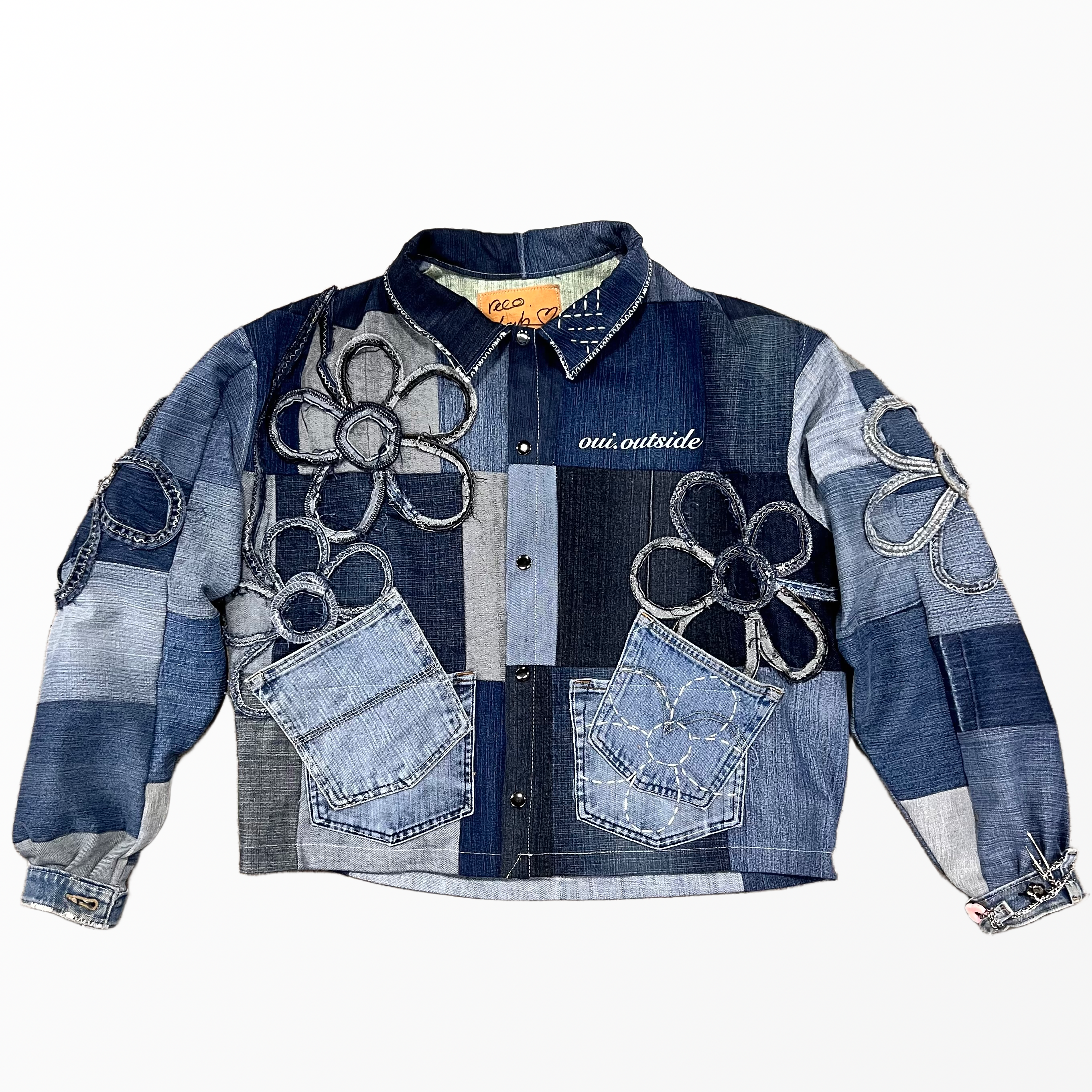 “Flowers-Denim” jacket
