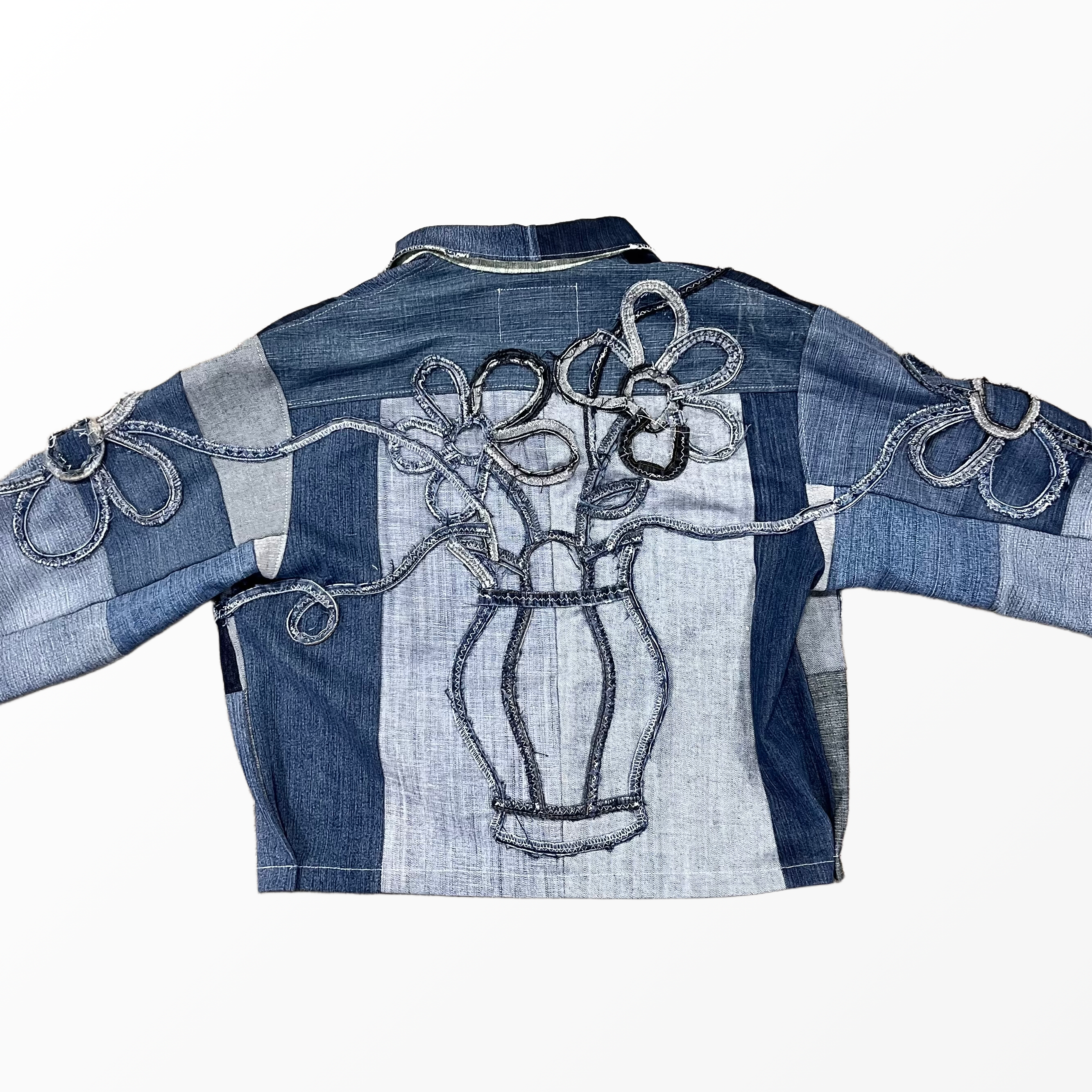 “Flowers-Denim” jacket