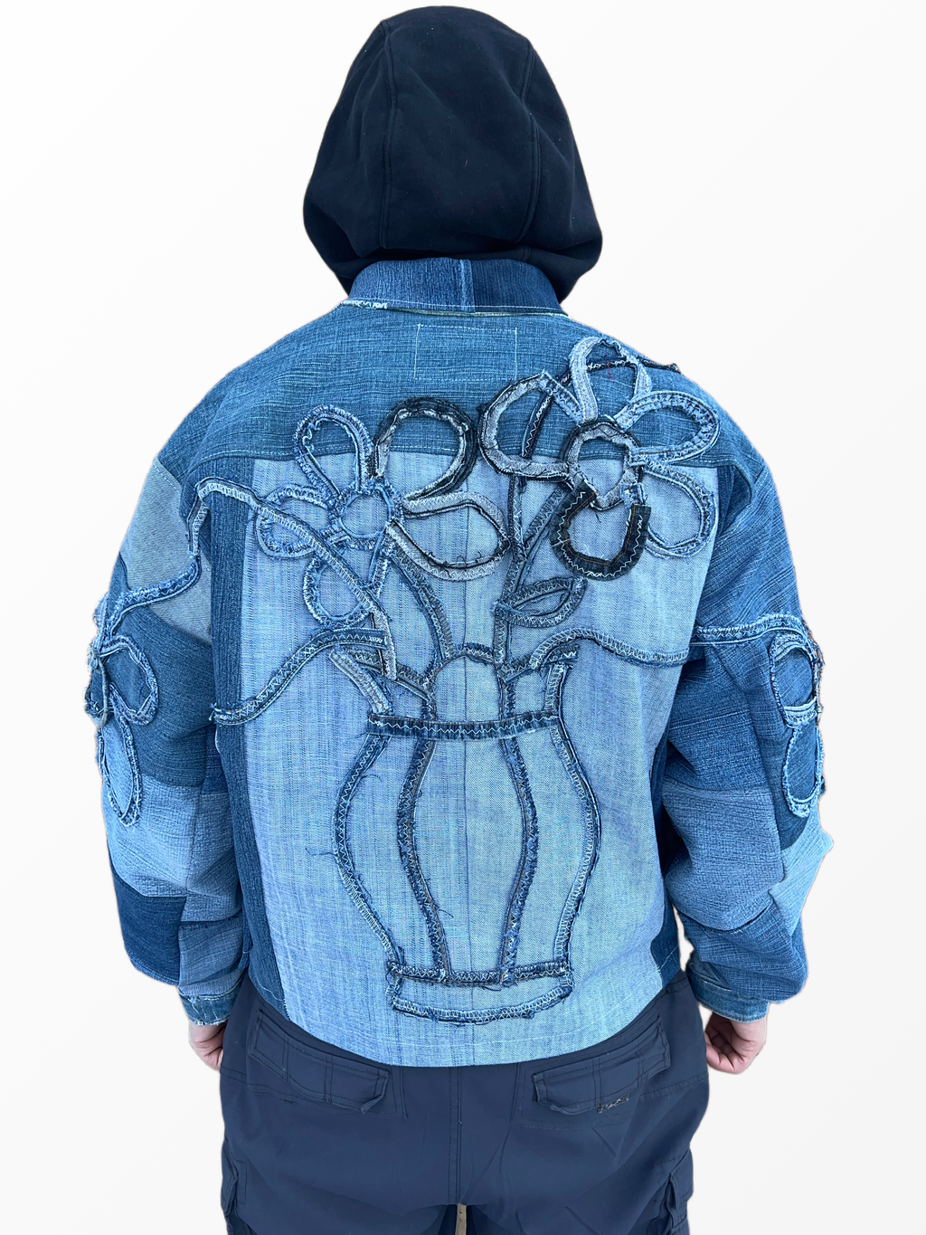 “Flowers-Denim” jacket